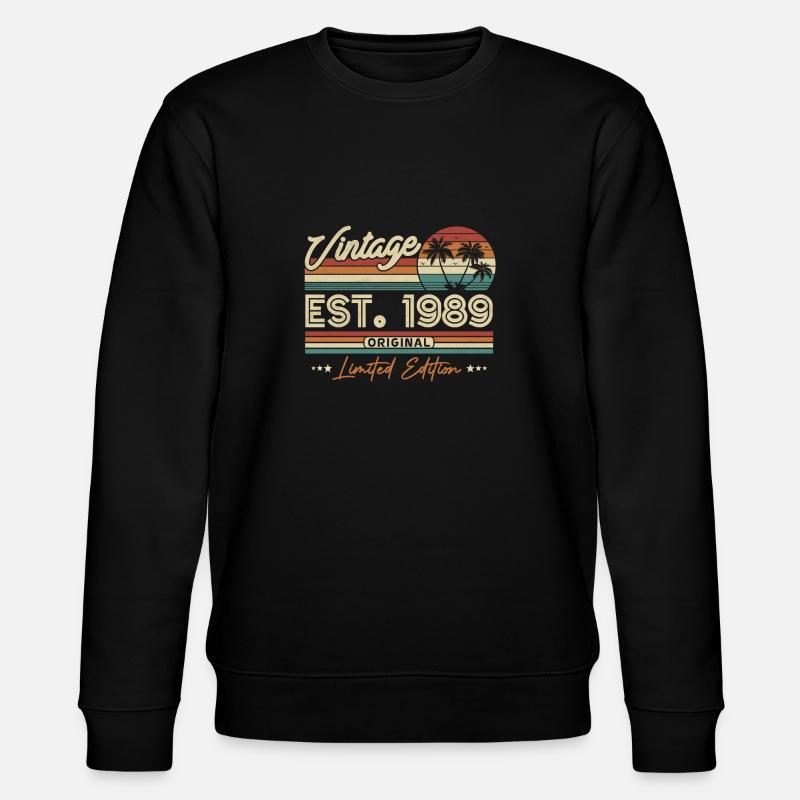 1989 Anniversaire du millésime - Sweat bio CHANGER Stanley/Stella Unisexe - noir