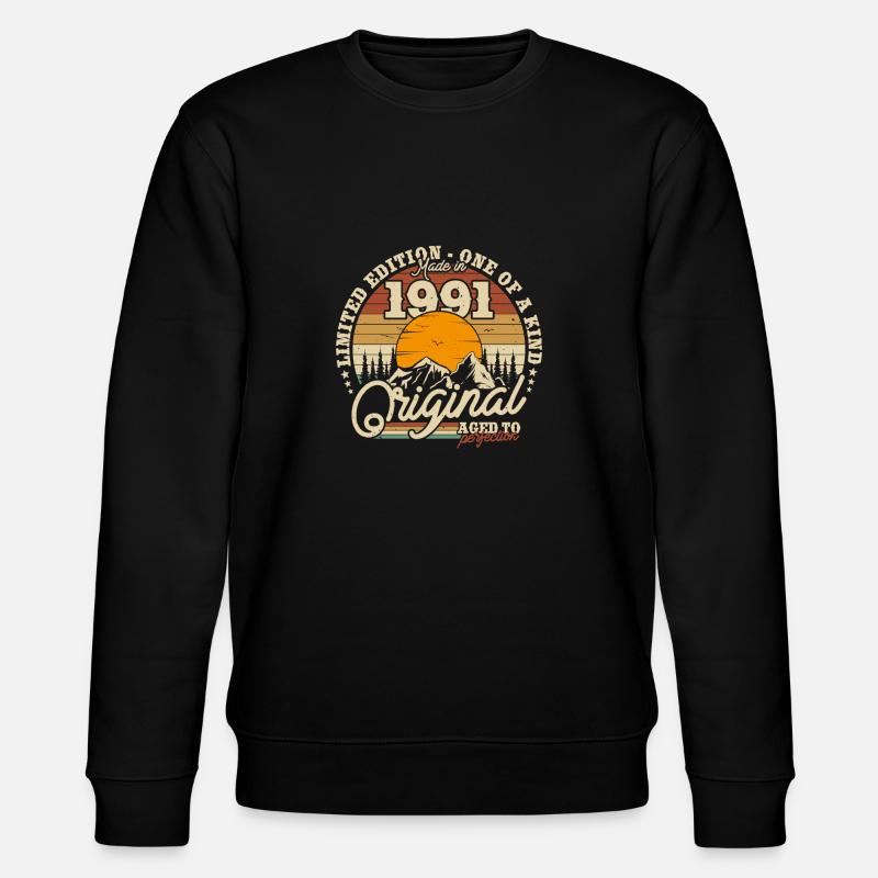 Nostalgique 1991 Cadeau d’anniversaire - Sweat bio CHANGER Stanley/Stella Unisexe - noir
