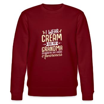 Degenerative Disc Disease Ninja I - Stanley/Stella CHANGER Unisex Organic Sweatshirt - burgundy - Front - Nik (191cm) & Marisol (170cm)
