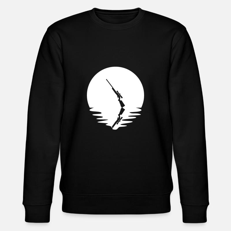 Kreis und Spiegelung - Jagd - - Stanley/Stella Unisex Bio-Sweatshirt CHANGER  - Schwarz