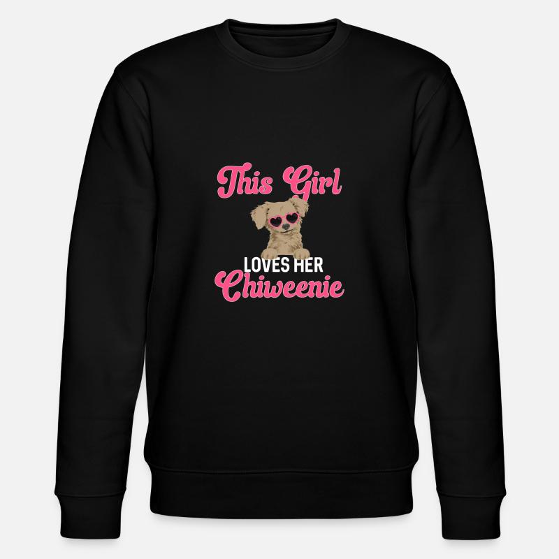 Chiweenie Dog - Stanley/Stella CHANGER Unisex Organic Sweatshirt - black