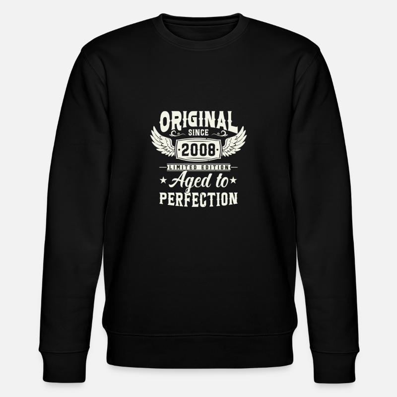 Legendärer Jahrgang '08 - Stanley/Stella Unisex Bio-Sweatshirt CHANGER  - Schwarz