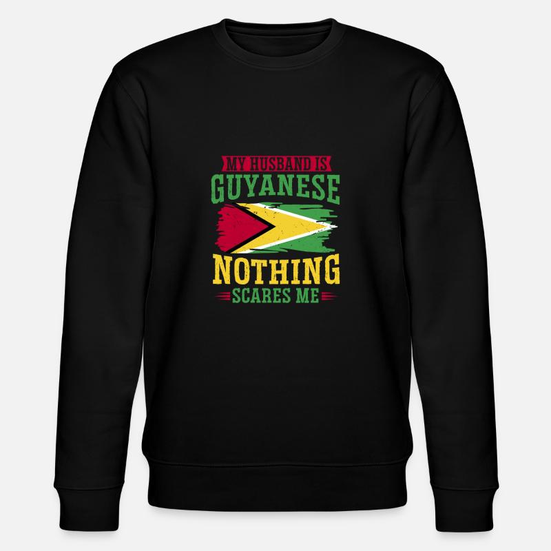 Guyana Flag Guyanais Guyanais - Sweat bio CHANGER Stanley/Stella Unisexe - noir