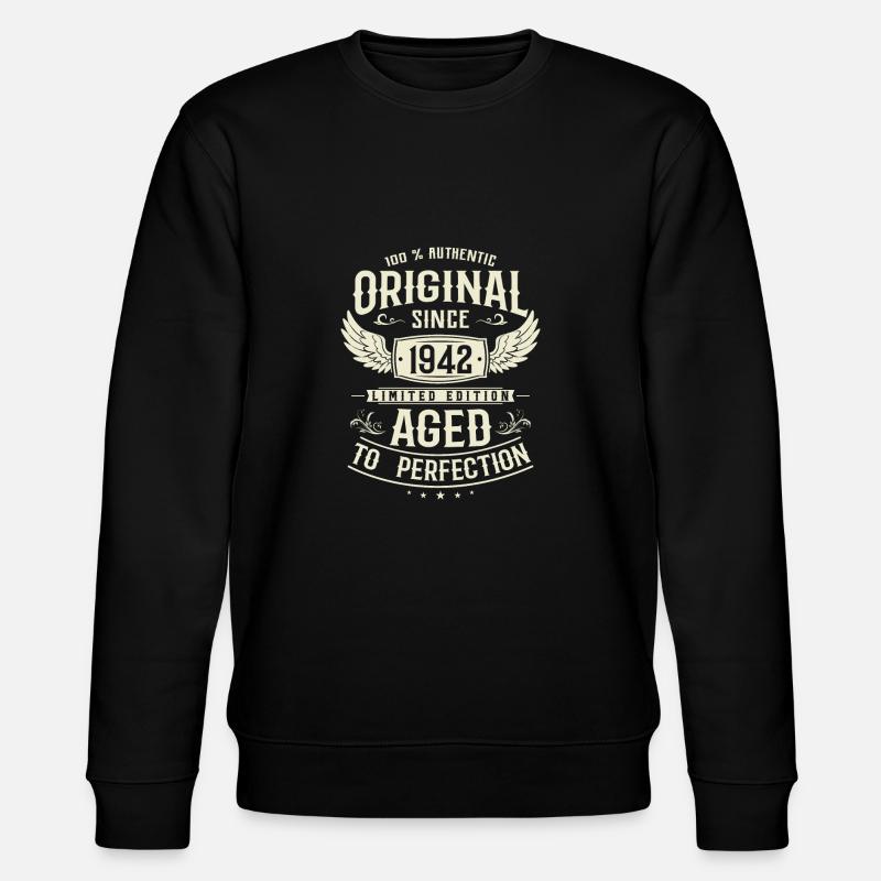 1942 Jahrgangsgeschenk - Stanley/Stella Unisex Bio-Sweatshirt CHANGER - Schwarz