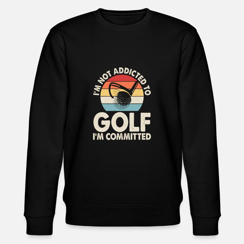 Golf Golfer - Stanley/Stella Unisex Bio-Sweatshirt CHANGER  - Schwarz