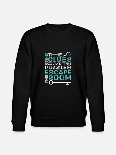Challenge Find Clues Solve The Puzzles Escape Room - Stanley/Stella CHANGER Unisex Organic Sweatshirt - black