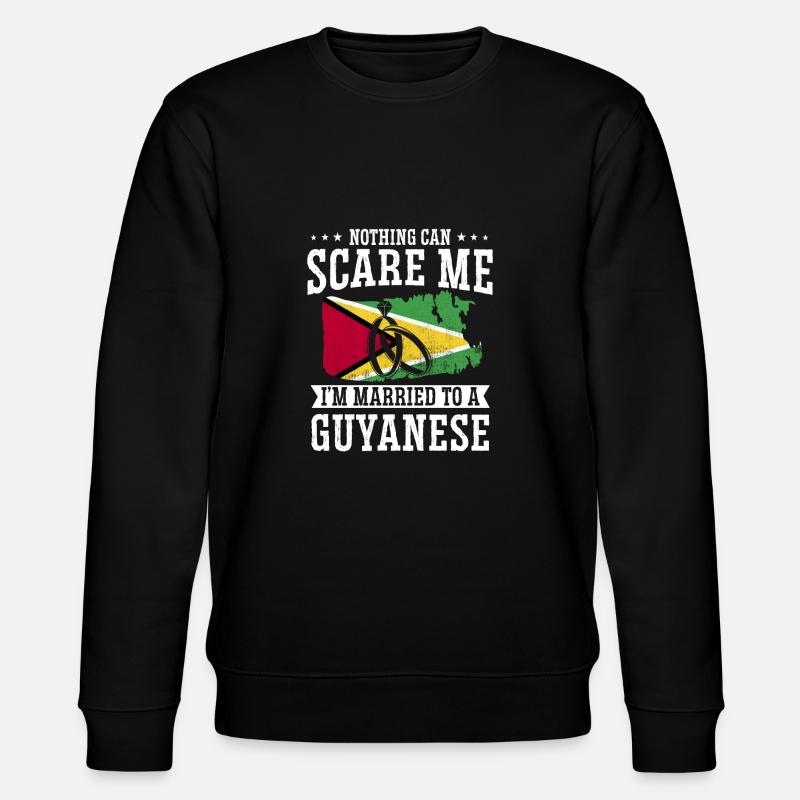 Guyana Flag Guyanais Guyanais - Sweat bio CHANGER Stanley/Stella Unisexe - noir