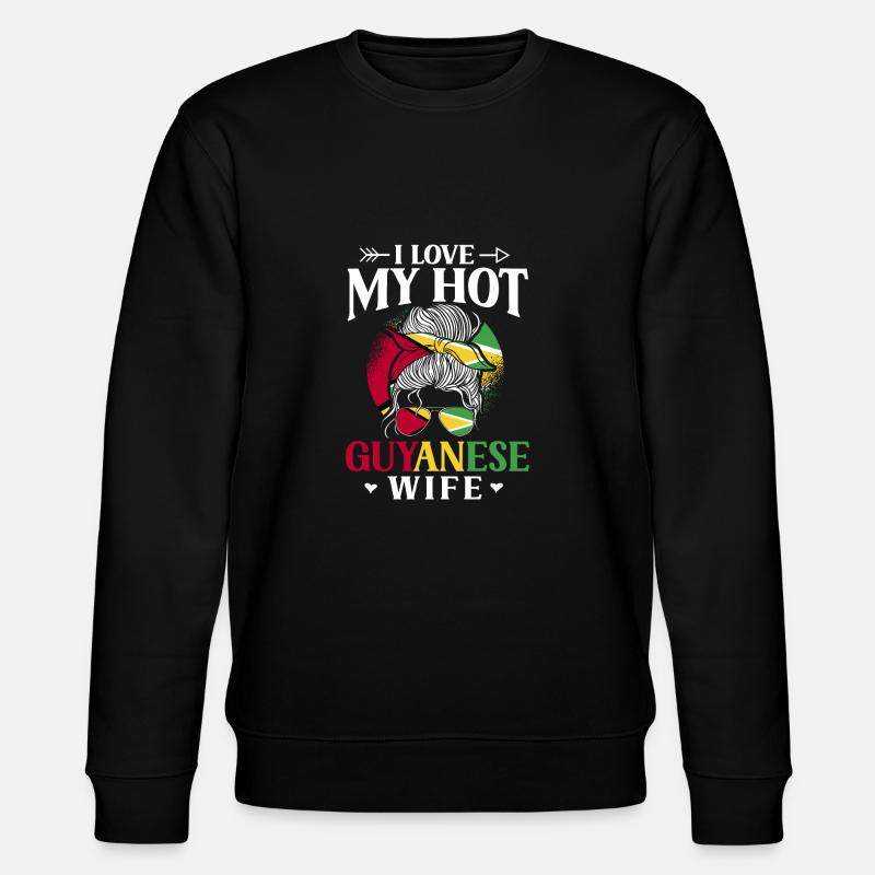 Guyana Flag Guyanais Guyanais - Sweat bio CHANGER Stanley/Stella Unisexe - noir