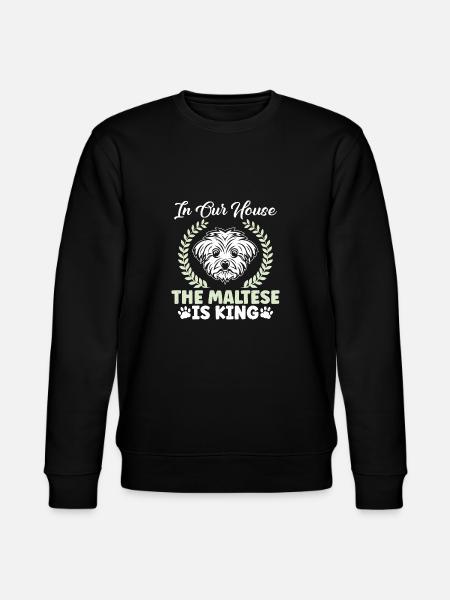 Maltese Owner Gifts - Stanley/Stella CHANGER Unisex Organic Sweatshirt - black