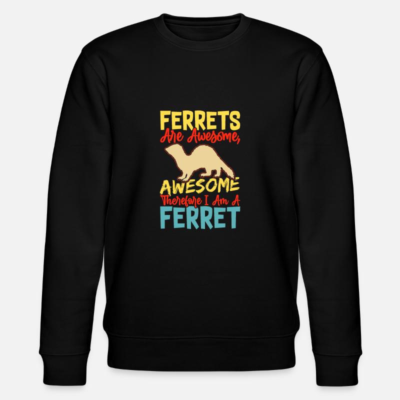 Frettchen - Stanley/Stella Unisex Bio-Sweatshirt CHANGER  - Schwarz