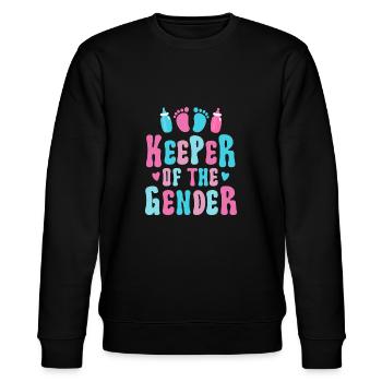 Hüter des Geschlechts - Stanley/Stella Unisex Bio-Sweatshirt CHANGER  - Schwarz - Vorne - Nik (191cm) & Marisol (170cm)