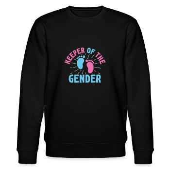 Hüter des Geschlechts - Stanley/Stella Unisex Bio-Sweatshirt CHANGER  - Schwarz - Vorne - Nik (191cm) & Marisol (170cm)