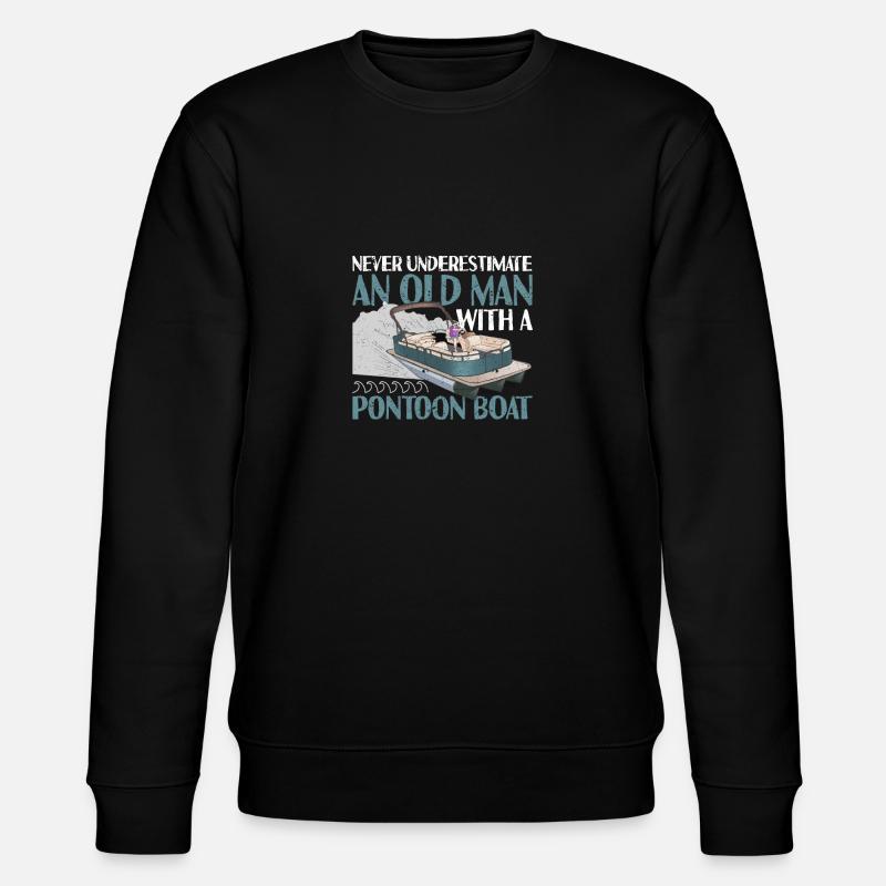 Never underestimate an old man - Stanley/Stella CHANGER Unisex Organic Sweatshirt - black