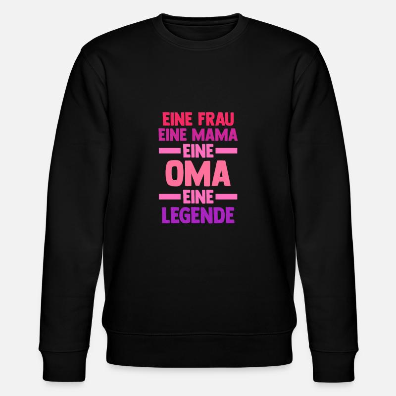 Mutter Großmutter Mama Oma - Stanley/Stella Unisex Bio-Sweatshirt CHANGER  - Schwarz
