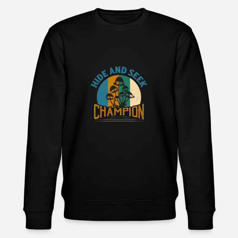 Mycologue champignon champion de cache-cache - Sweat bio CHANGER Stanley/Stella Unisexe - noir