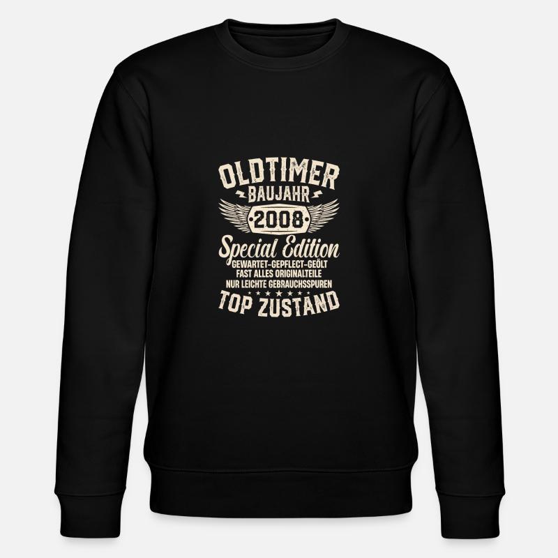 Retro Geschenk 2008er Oldtimer - Stanley/Stella Unisex Bio-Sweatshirt CHANGER - Schwarz