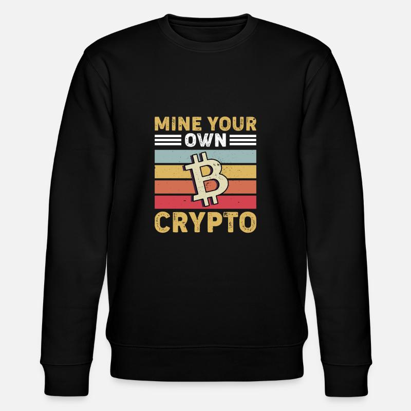 Bitcoin Krypto Kryptowährung - Stanley/Stella Unisex Bio-Sweatshirt CHANGER  - Schwarz