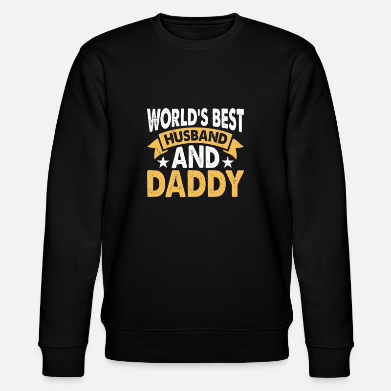 Bester Papa Ehemann - Stanley/Stella Unisex Bio-Sweatshirt CHANGER  - Schwarz
