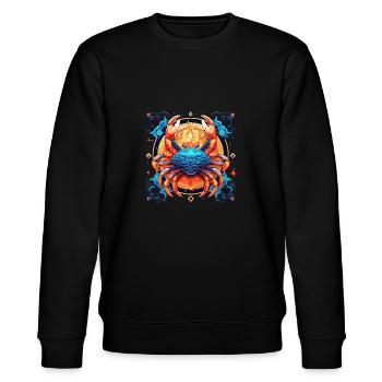 Portez votre signe du zodiaque astrologique avec fierté: Cancer - Sweat bio CHANGER Stanley/Stella Unisexe - noir - Devant - Nik (191cm) & Marisol (170cm)