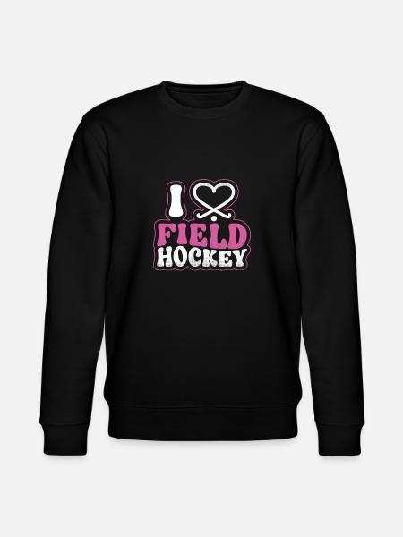 Field Hockey Heart I Love Field - Stanley/Stella CHANGER Unisex Organic Sweatshirt - black