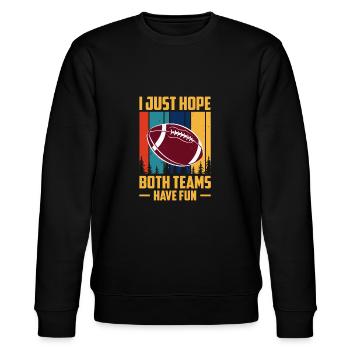 Football - Stanley/Stella Unisex Bio-Sweatshirt CHANGER  - Schwarz - Vorne - Nik (191cm) & Marisol (170cm)
