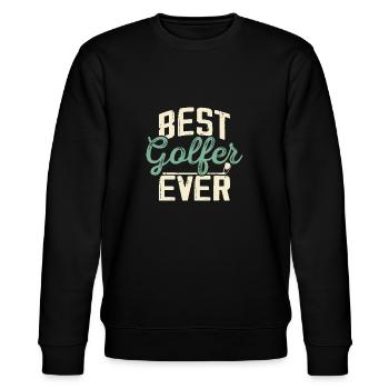 Golf Golfer - Stanley/Stella Unisex Bio-Sweatshirt CHANGER  - Schwarz - Vorne - Nik (191cm) & Marisol (170cm)