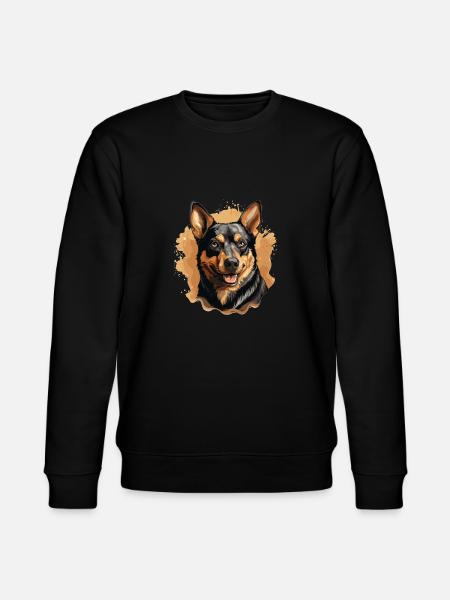 Dog Australian Kelpie - Stanley/Stella CHANGER Unisex Organic Sweatshirt - black