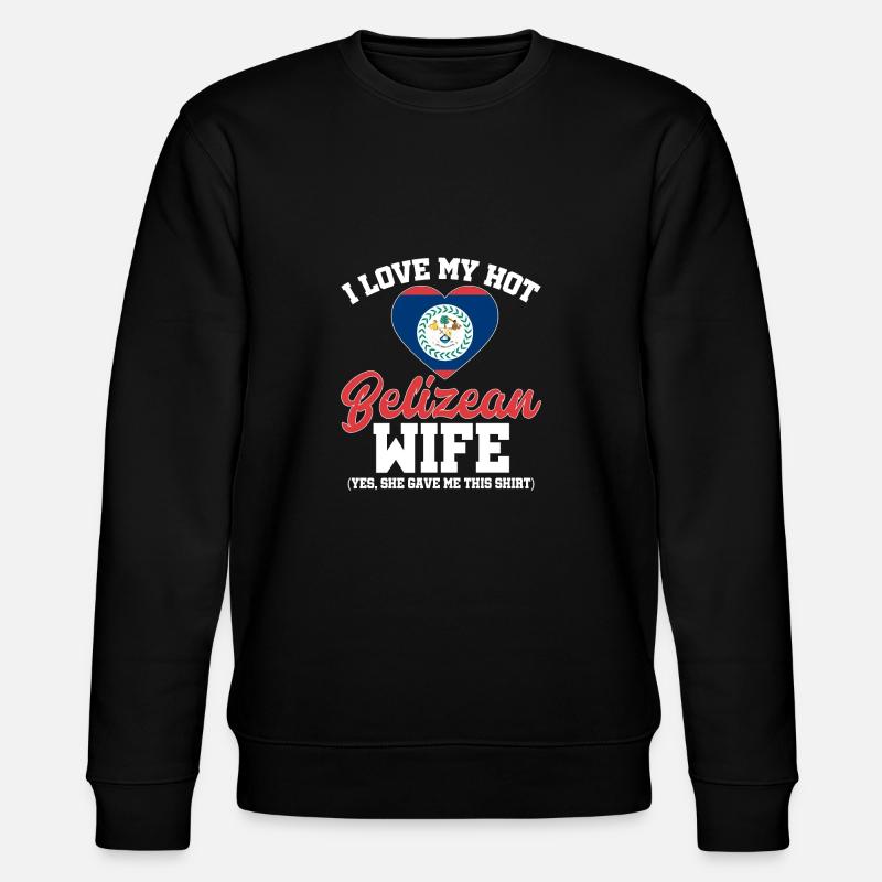 Belize Flag Belizean - Stanley/Stella CHANGER Unisex Organic Sweatshirt - black