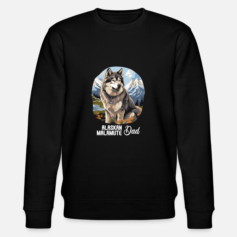 Chien Malamute d’Alaska - Sweat bio CHANGER Stanley/Stella Unisexe - noir