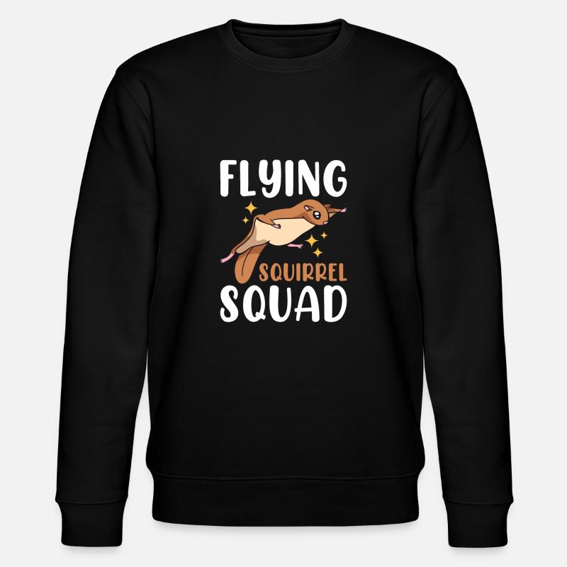 Fliegende Eichhörnchen-Truppe - Stanley/Stella Unisex Bio-Sweatshirt CHANGER  - Schwarz
