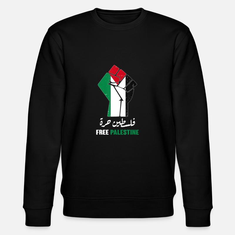 Palestina Faust - Stanley/Stella Unisex Bio-Sweatshirt CHANGER  - Schwarz