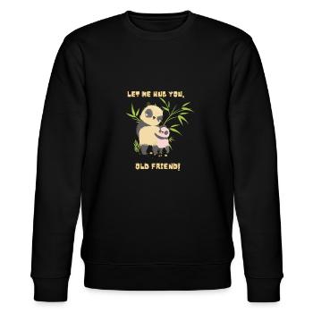 Zwei Süße Pandas - Stanley/Stella Unisex Bio-Sweatshirt CHANGER  - Schwarz - Vorne - Nik (191cm) & Marisol (170cm)