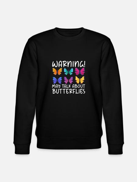 Butterfly Lover Gifts - Stanley/Stella CHANGER Unisex Organic Sweatshirt - black