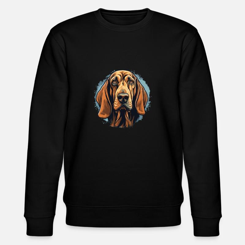Hund Bloodhound - Stanley/Stella Unisex Bio-Sweatshirt CHANGER  - Schwarz
