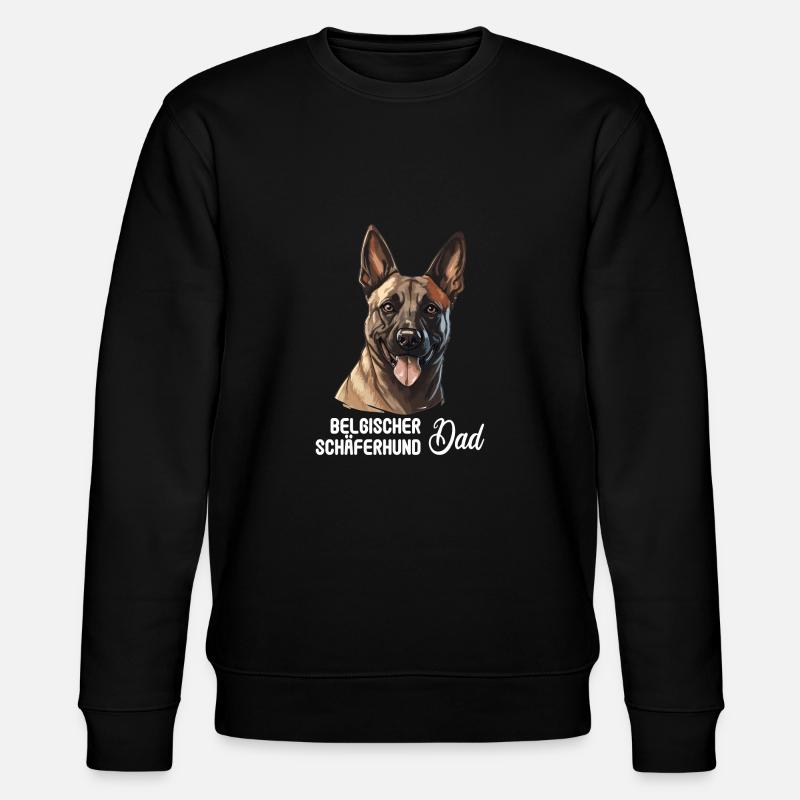 Hund Belgischer Schäferhund - Stanley/Stella Unisex Bio-Sweatshirt CHANGER  - Schwarz