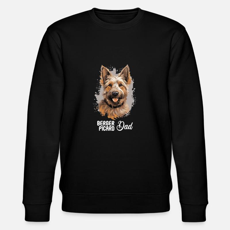Hund Berger Picard - Stanley/Stella Unisex Bio-Sweatshirt CHANGER  - Schwarz