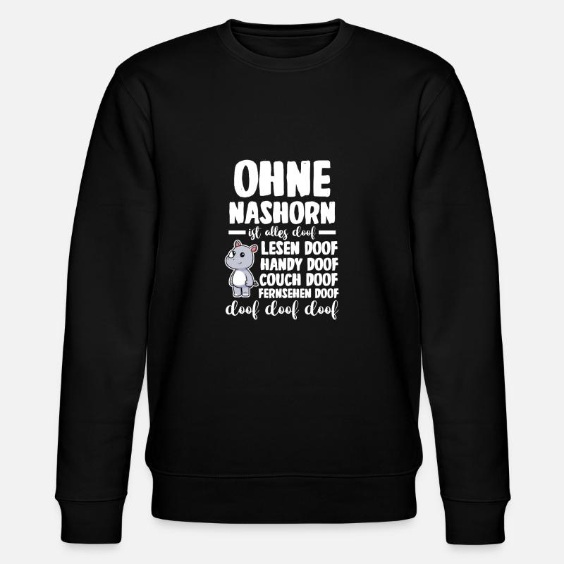 Nashorn - Stanley/Stella Unisex Bio-Sweatshirt CHANGER - Schwarz
