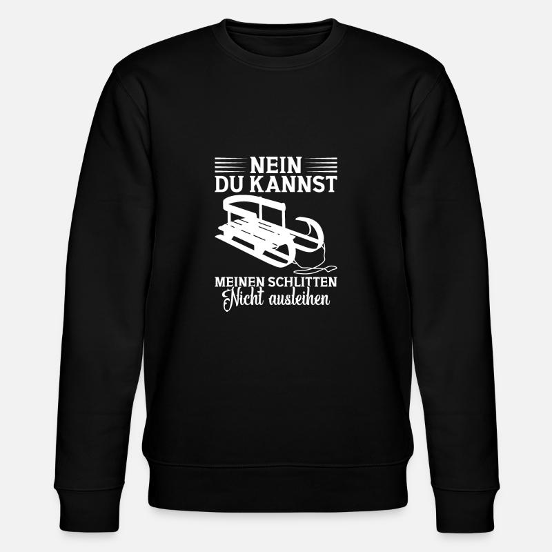 Rodeln Schlittenfahrer Rodler Rodel - Stanley/Stella Unisex Bio-Sweatshirt CHANGER  - Schwarz