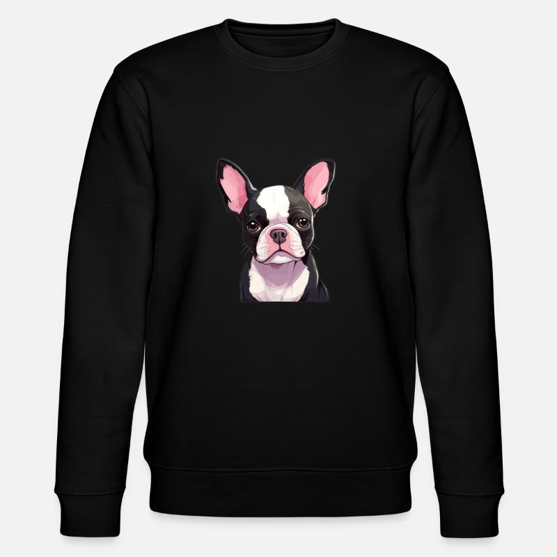 Chien Boston Terrier - Sweat bio CHANGER Stanley/Stella Unisexe - noir