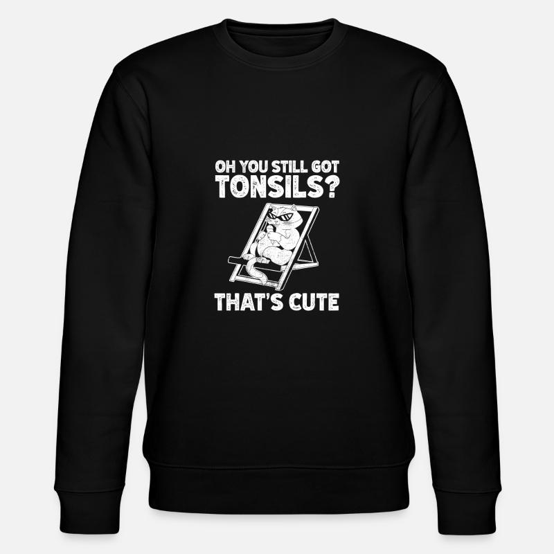 Tonsillektomie Genesung Mandelentfernung - Stanley/Stella Unisex Bio-Sweatshirt CHANGER  - Schwarz