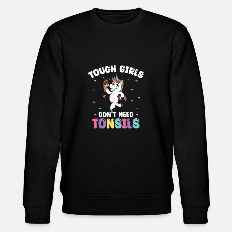 Tonsillectomy, recovery, tonsillectomy - Stanley/Stella CHANGER Unisex Organic Sweatshirt - black