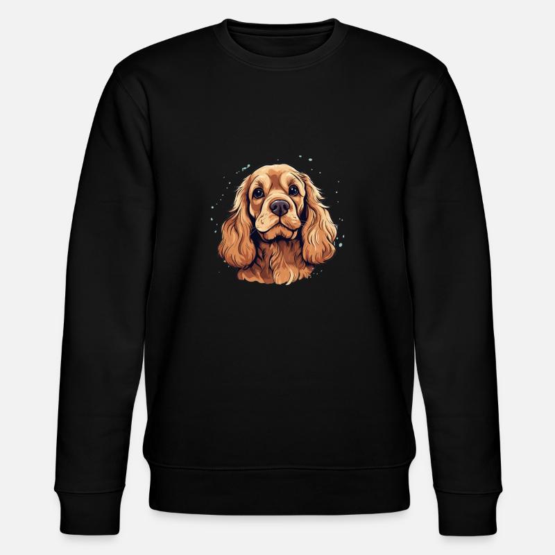 Dog Cocker Spaniel - Stanley/Stella CHANGER Unisex Organic Sweatshirt - black