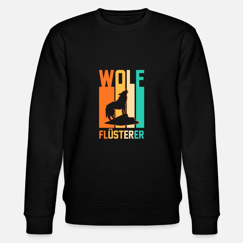 Tier Waldtier Wolf - Stanley/Stella Unisex Bio-Sweatshirt CHANGER  - Schwarz