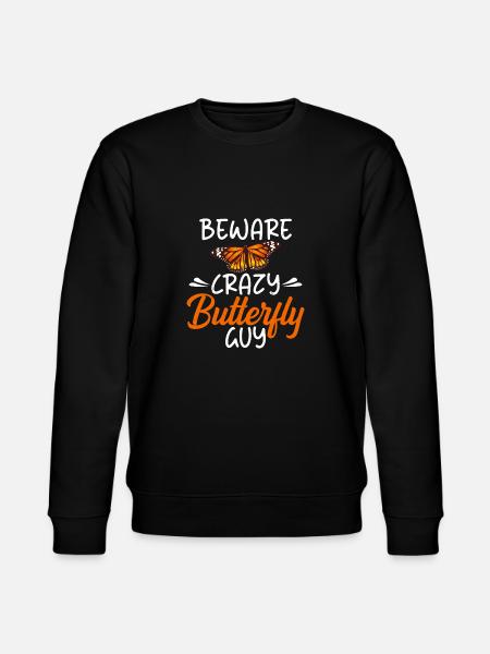 Butterfly Lover Gifts - Stanley/Stella CHANGER Unisex Organic Sweatshirt - black