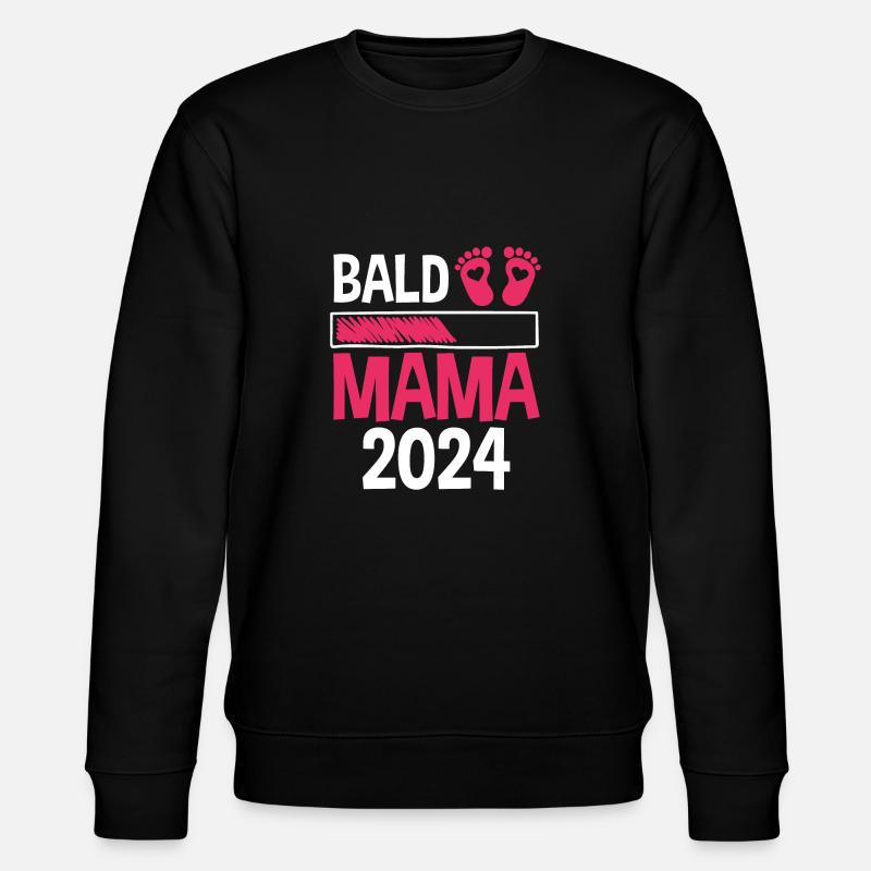 Werdende Mama 2024 - Stanley/Stella Unisex Bio-Sweatshirt CHANGER  - Schwarz