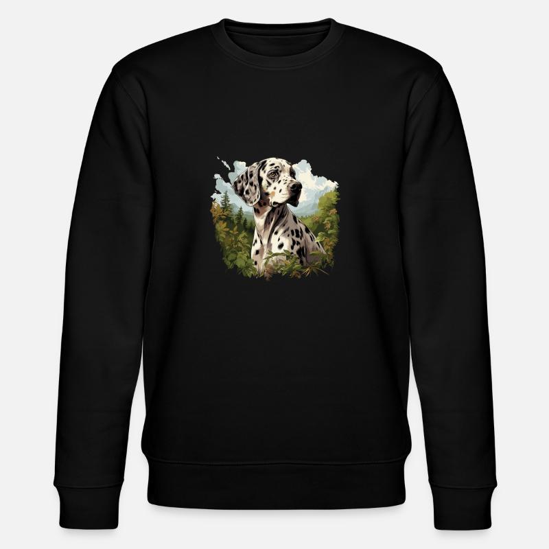 Hund Dalmatiner - Stanley/Stella Unisex Bio-Sweatshirt CHANGER  - Schwarz