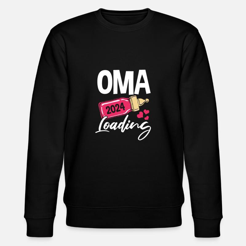 Werdende Oma 2024 - Stanley/Stella Unisex Bio-Sweatshirt CHANGER  - Schwarz
