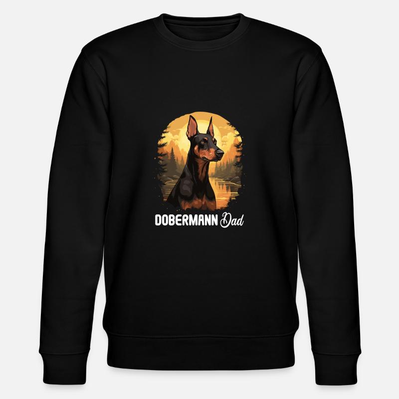 Hund Dobermann - Stanley/Stella Unisex Bio-Sweatshirt CHANGER  - Schwarz