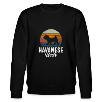 Gifts for Havanese Dog Lovers - Stanley/Stella Unisex Bio-Sweatshirt CHANGER  - Schwarz - Vorne - Nik (191cm) & Marisol (170cm)