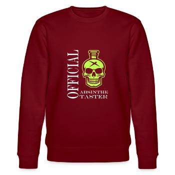 Offizielle Absinth-Verkostung - Stanley/Stella Unisex Bio-Sweatshirt CHANGER  - Burgunderrot - Vorne - Nik (191cm) & Marisol (170cm)